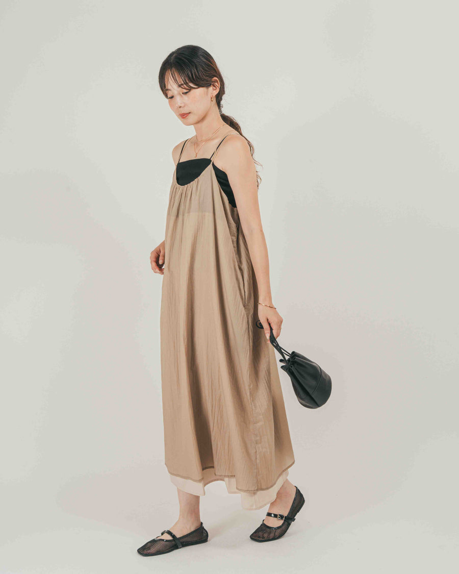 Glow Sheer ナイロンキャミワンピース