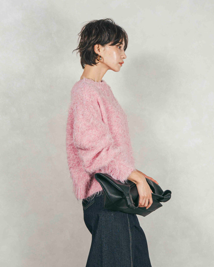 ミックスヤーン2WAYカーディガン (LIGHT PINK)