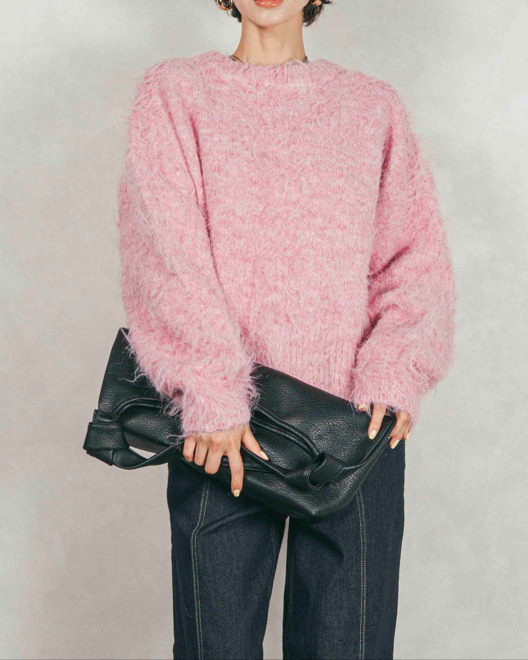 ミックスヤーン2WAYカーディガン (LIGHT PINK)