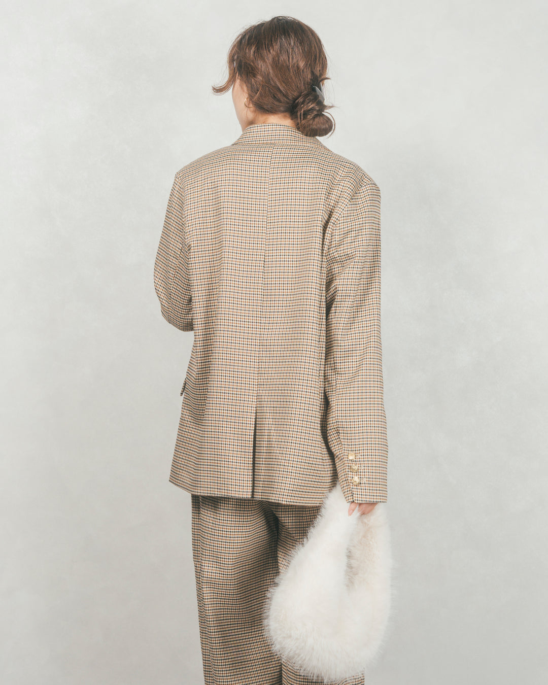 ［SET］Effortless チェックジャケット+Effortless チェックタックパンツ（2SET）