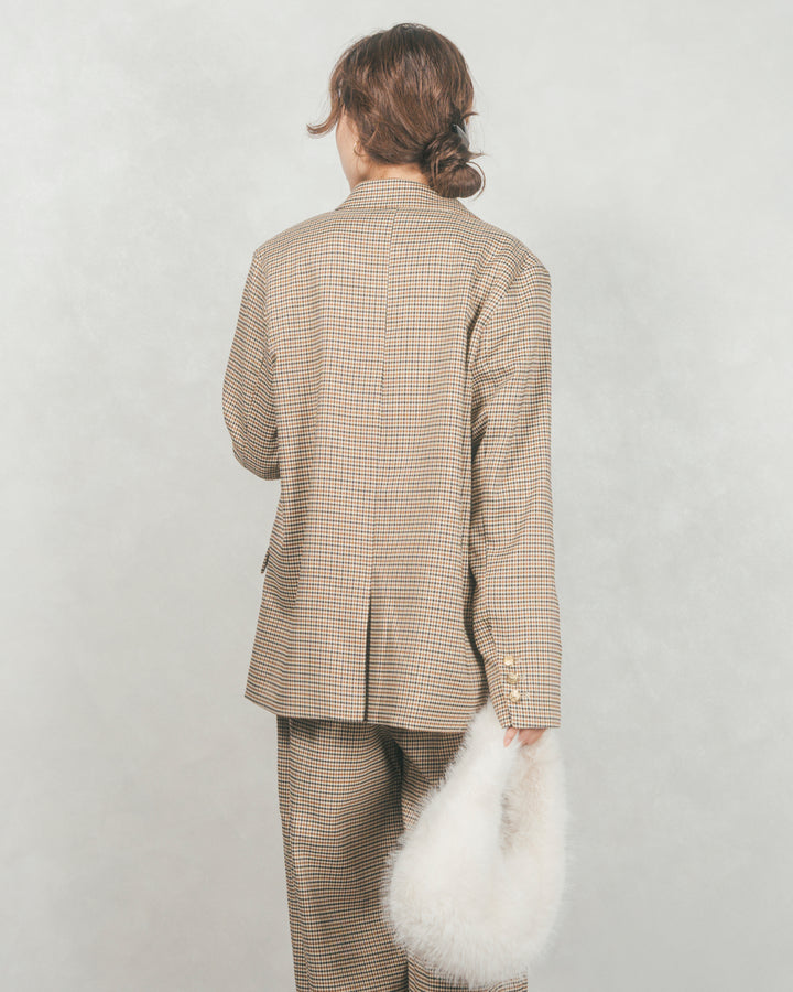 ［SET］Effortless チェックジャケット+Effortless チェックタックパンツ（2SET）