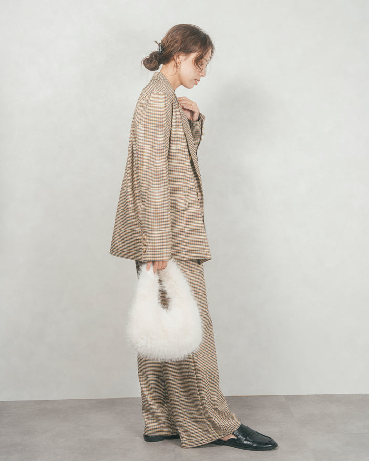 ［SET］Effortless チェックジャケット+Effortless チェックタックパンツ（2SET）