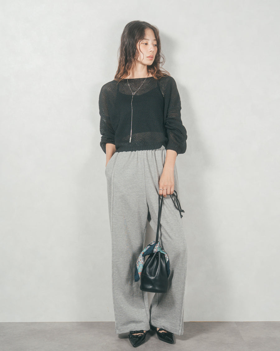 【着回し2枚セット】［SET］クロップドメッシュニット+クロップドメッシュニット（2SET）