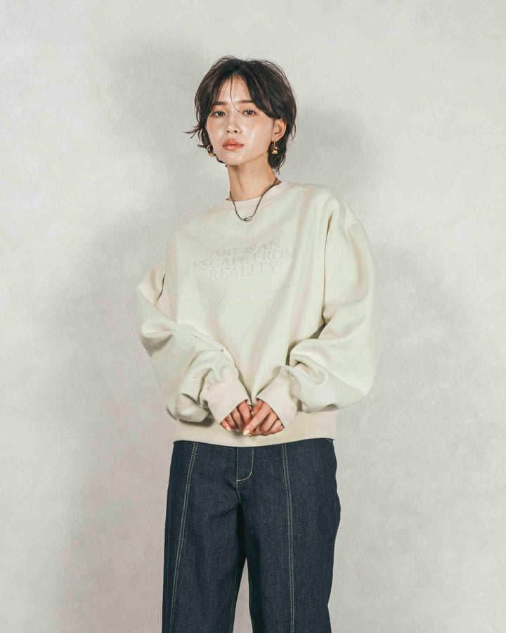 裏起毛フロッキーLogoスウェット (LIME)