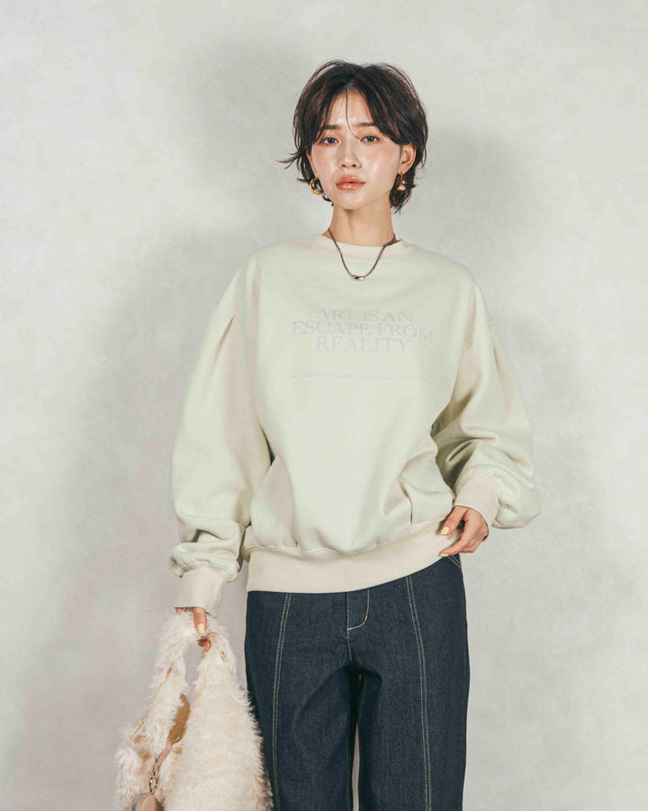 裏起毛フロッキーLogoスウェット (LIME)