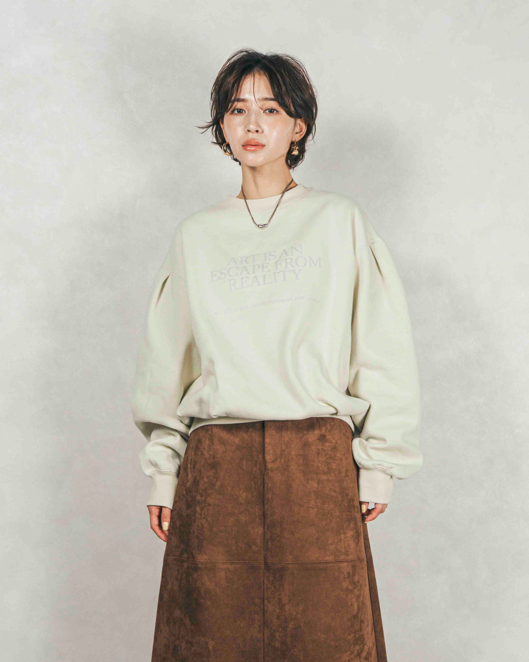 裏起毛フロッキーLogoスウェット (LIME)