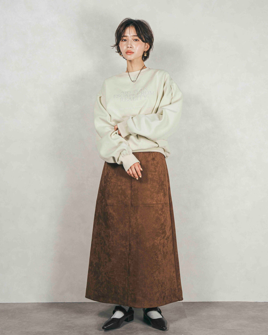 裏起毛フロッキーLogoスウェット (LIME)