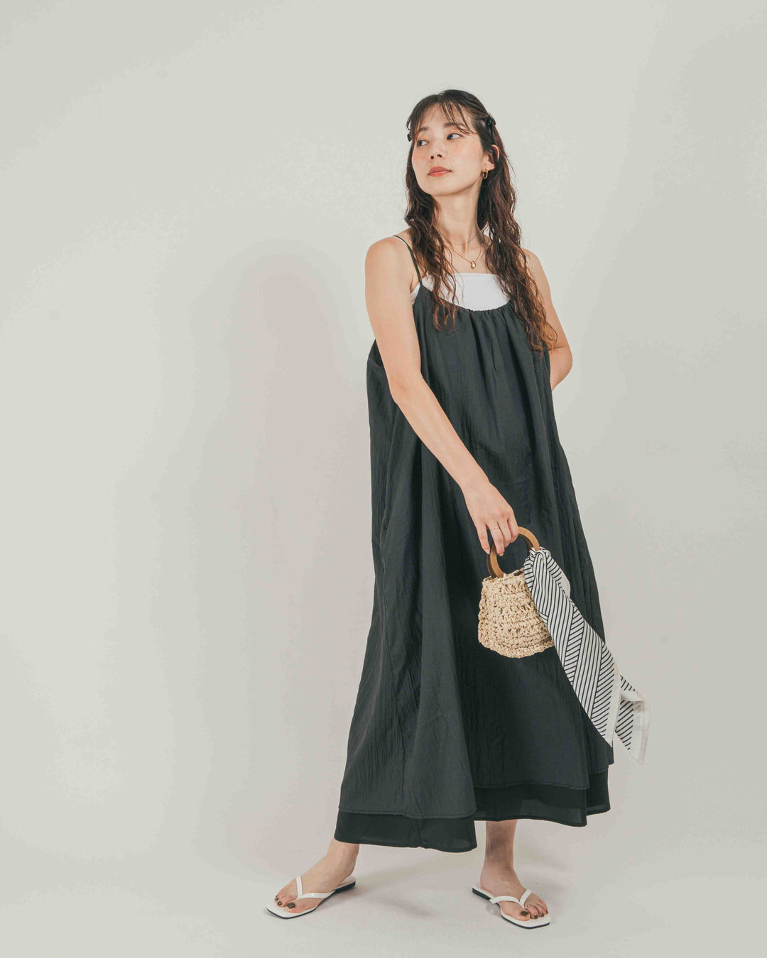 Glow Sheer ナイロンキャミワンピース
