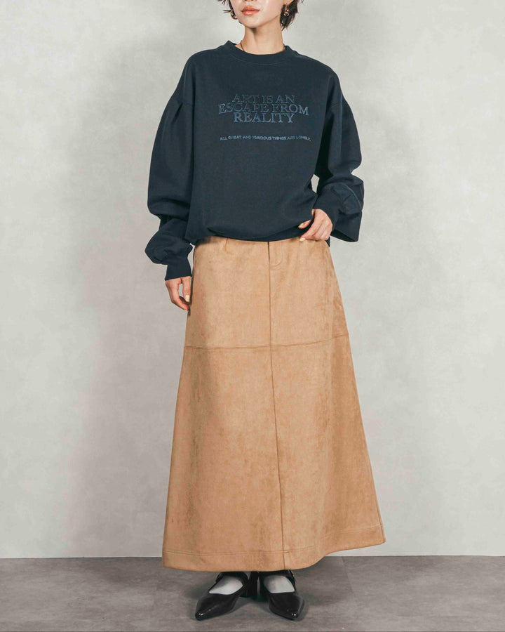 裏起毛フロッキーLogoスウェット (NAVY)