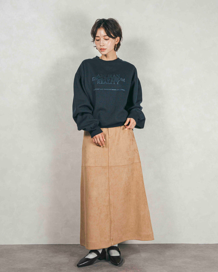 裏起毛フロッキーLogoスウェット (NAVY)