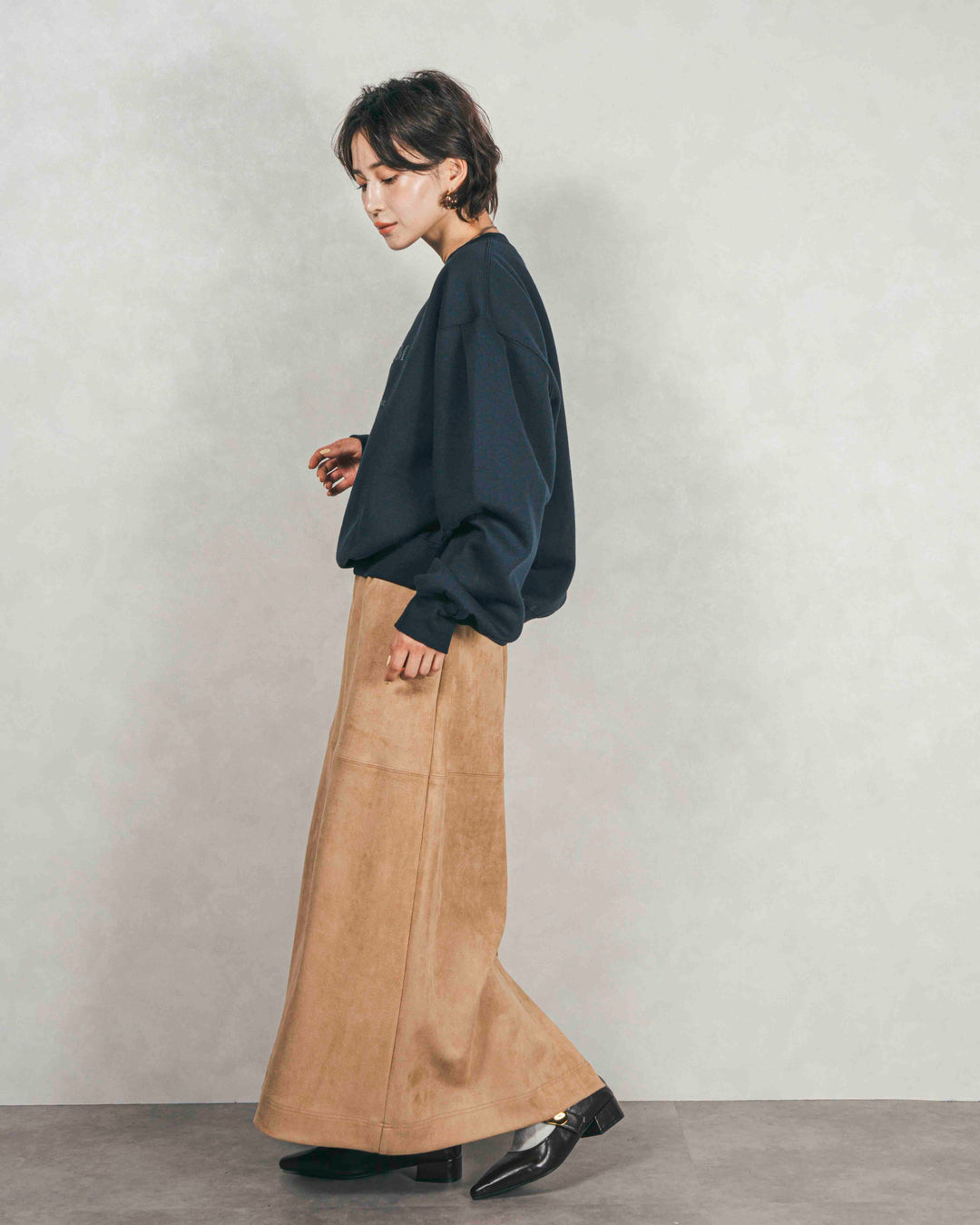 裏起毛フロッキーLogoスウェット (NAVY)