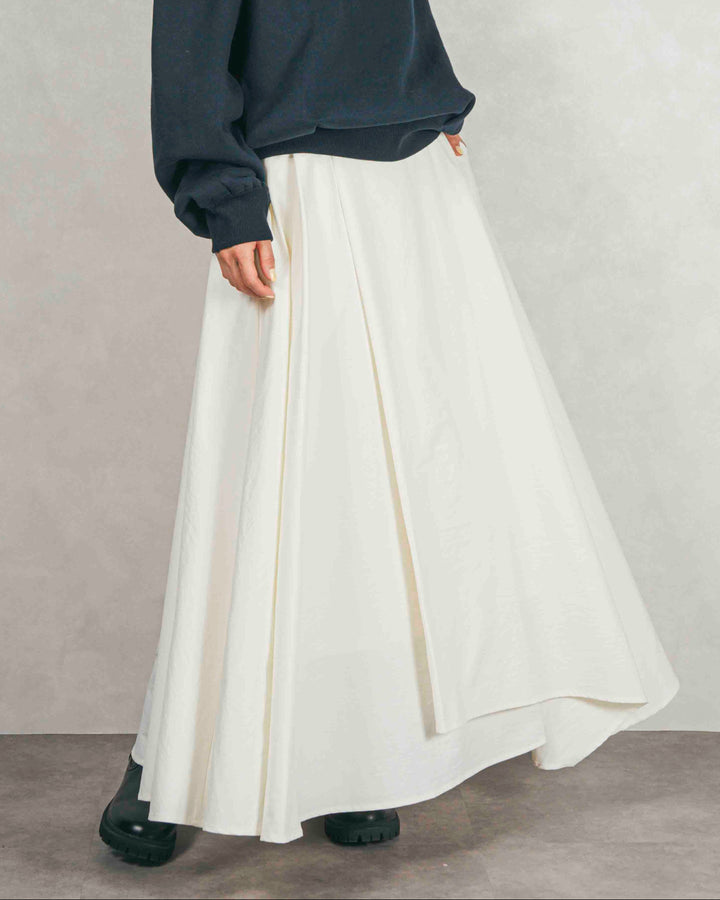 アシメFlareタックスカート (OFF)