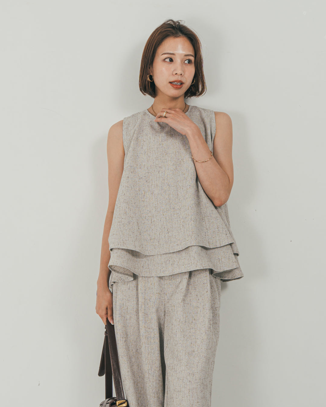 Tweedノースリティアードタンクトップ