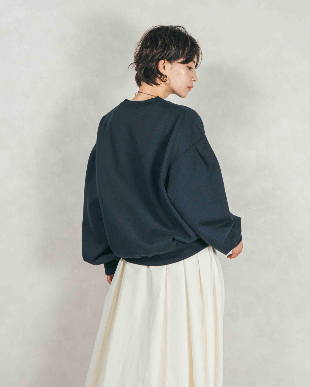 裏起毛フロッキーLogoスウェット (NAVY)