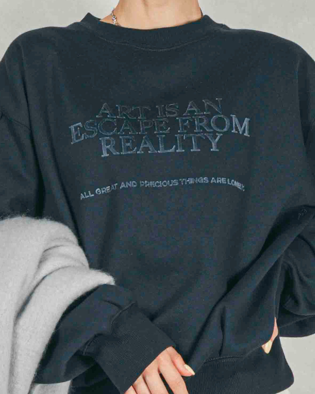 裏起毛フロッキーLogoスウェット (NAVY)