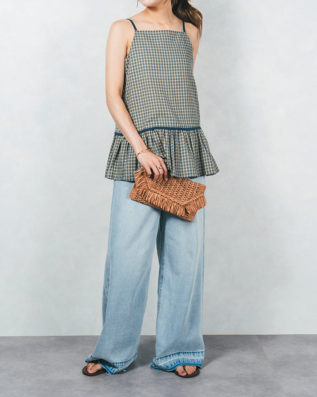 チェックチュニックキャミソール