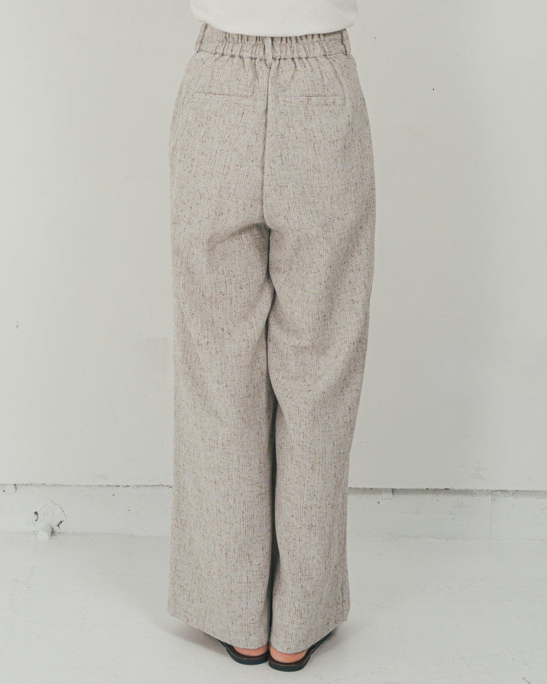 ［SET］Clear Sheer オーバーシャツ + Tweedダブルタックパンツ（2SET）