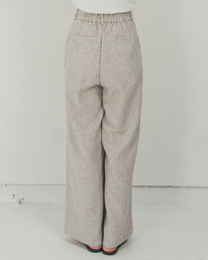 ［SET］Clear Sheer オーバーシャツ + Tweedダブルタックパンツ（2SET）