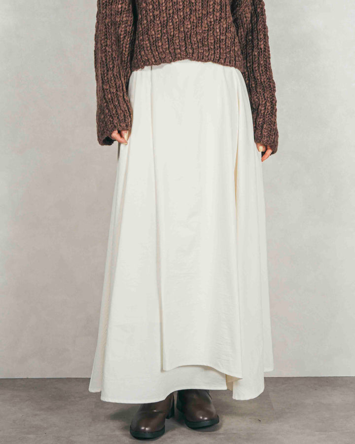 アシメFlareタックスカート (OFF)