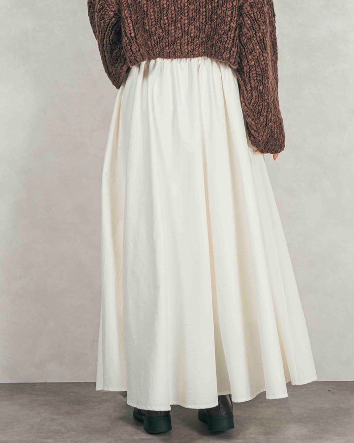 アシメFlareタックスカート (OFF)