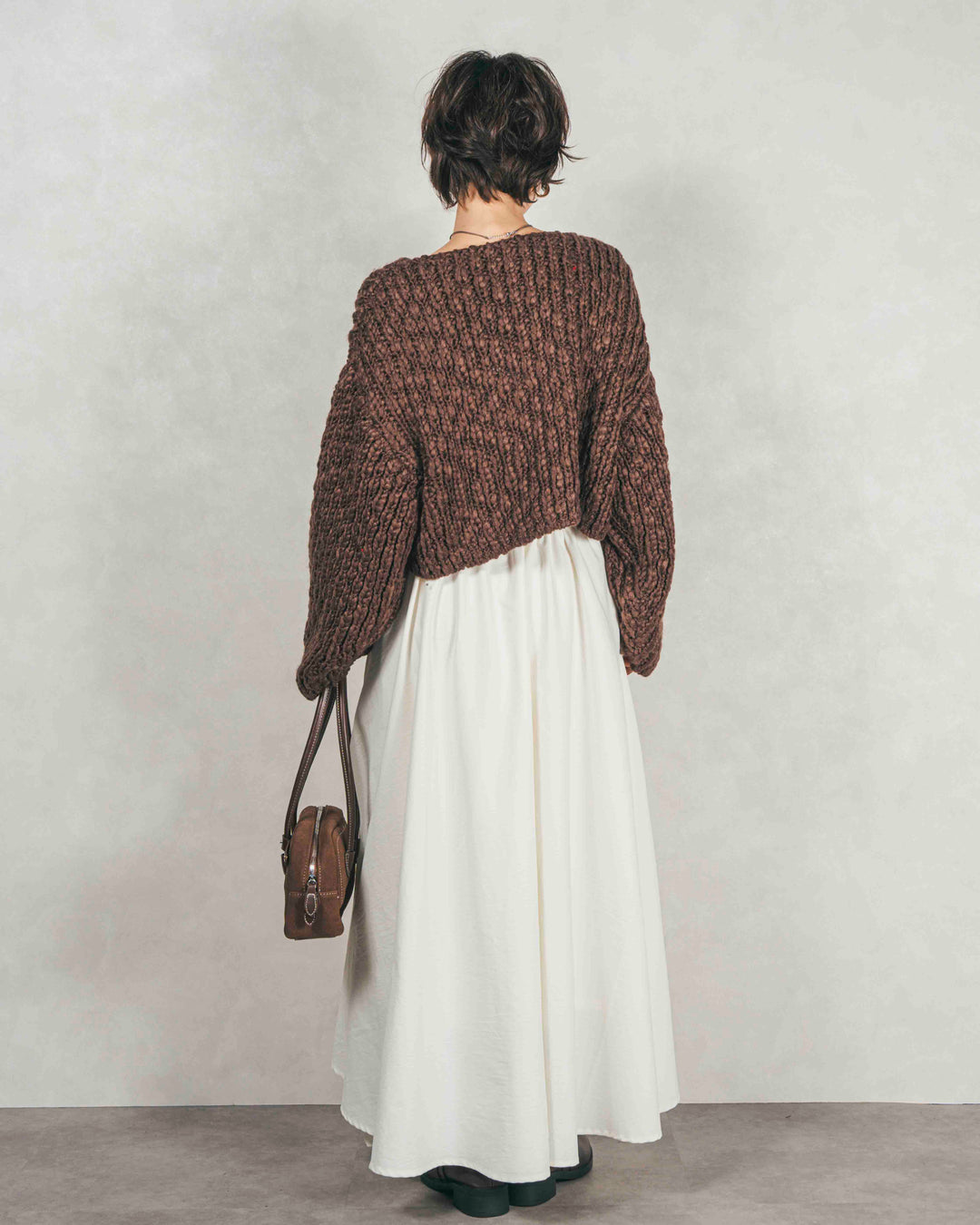 アシメFlareタックスカート (OFF)