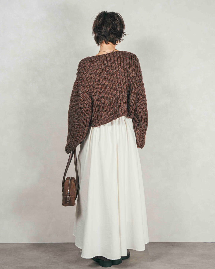 アシメFlareタックスカート (OFF)