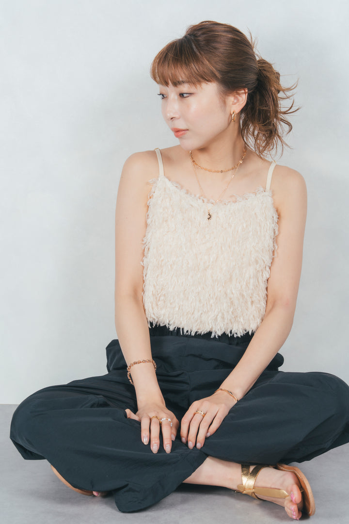 カラーフリンジビスチェ (IVORY)