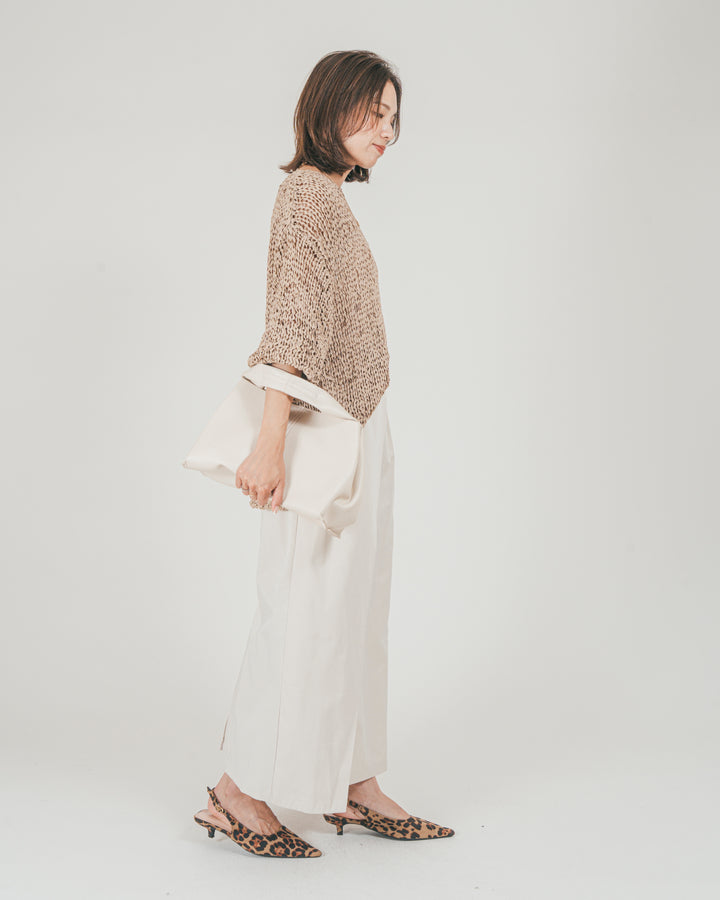 ［SET］エアリールーズオーバーニット + 【防シワ】サイドベルト ラップマキシスカート（2SET）