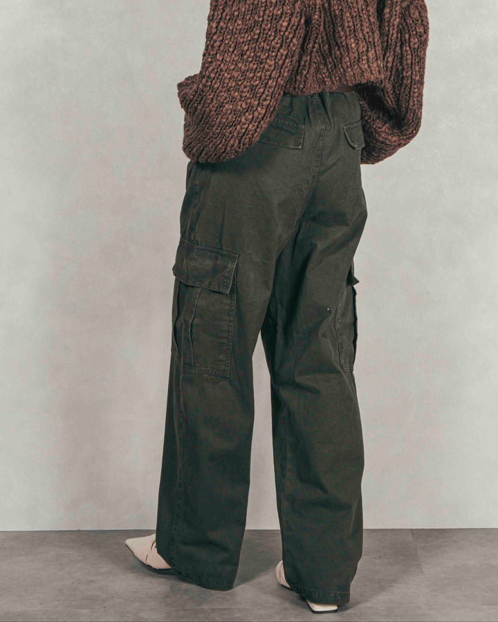 ピグメントツイルカーゴパンツ (KHAKI)