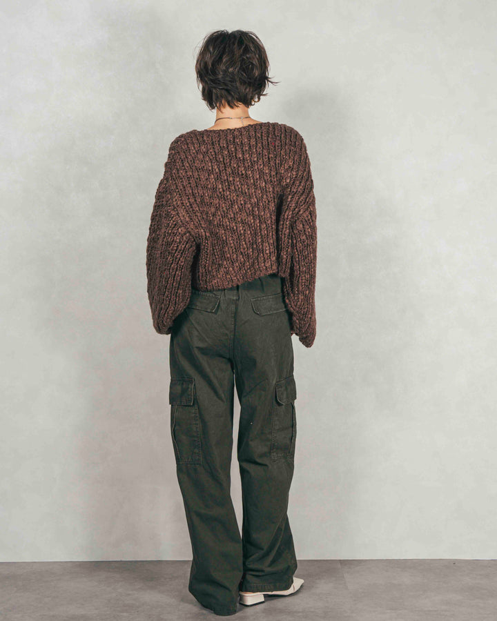 ピグメントツイルカーゴパンツ (KHAKI)