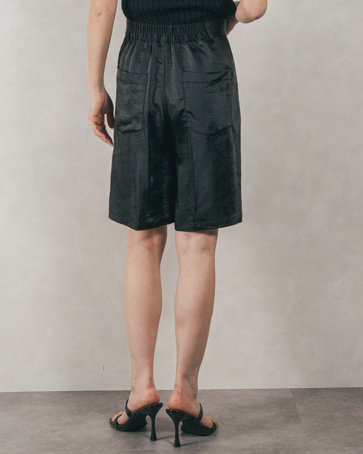 ［SET］Blockレース　フーディーブラウス + Vintageサテンハーフパンツ（2SET）