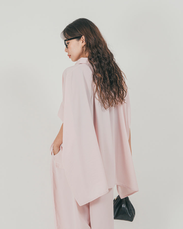 ［SET］とろみドルマンスリーブブラウス + とろみバレルパンツ（2SET）