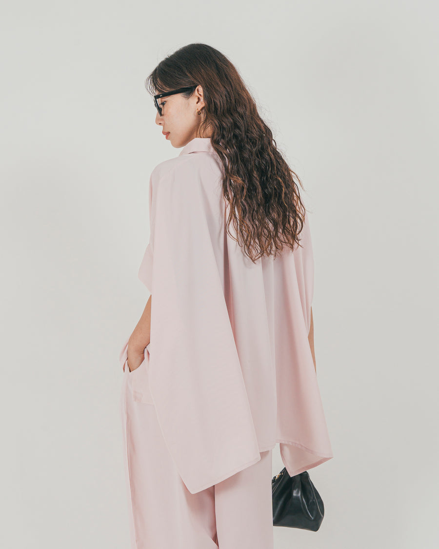 ［SET］とろみドルマンスリーブブラウス + とろみバレルパンツ（2SET）