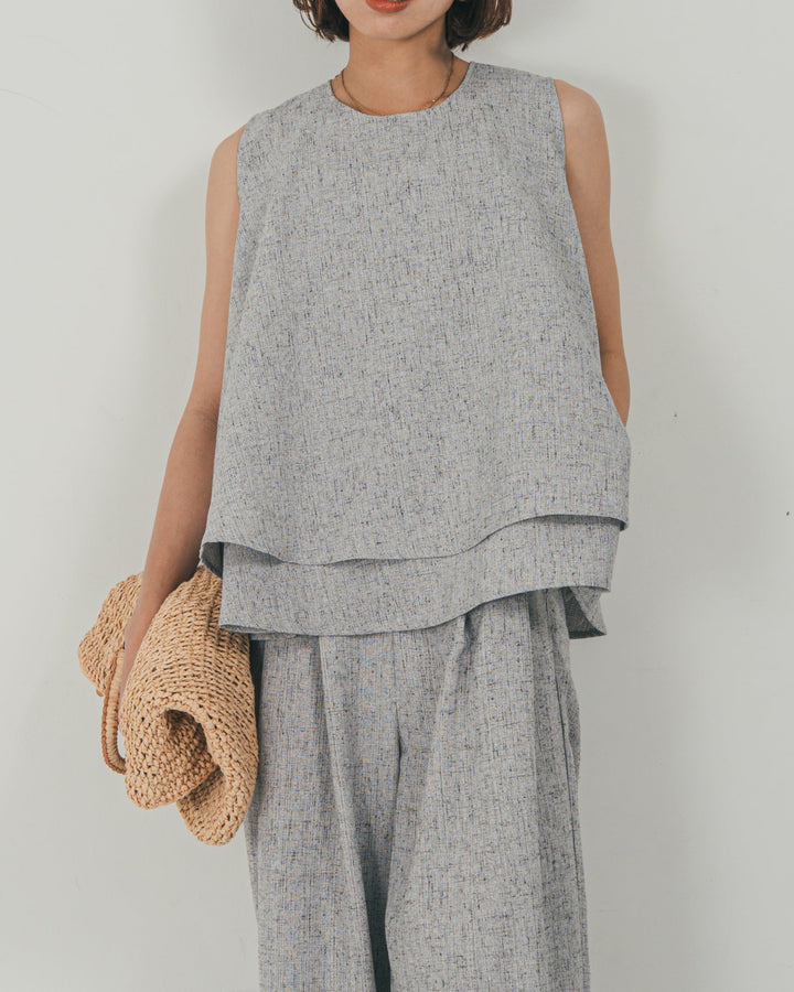 Tweedノースリティアードタンクトップ