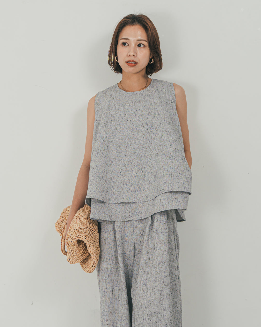 Tweedノースリティアードタンクトップ