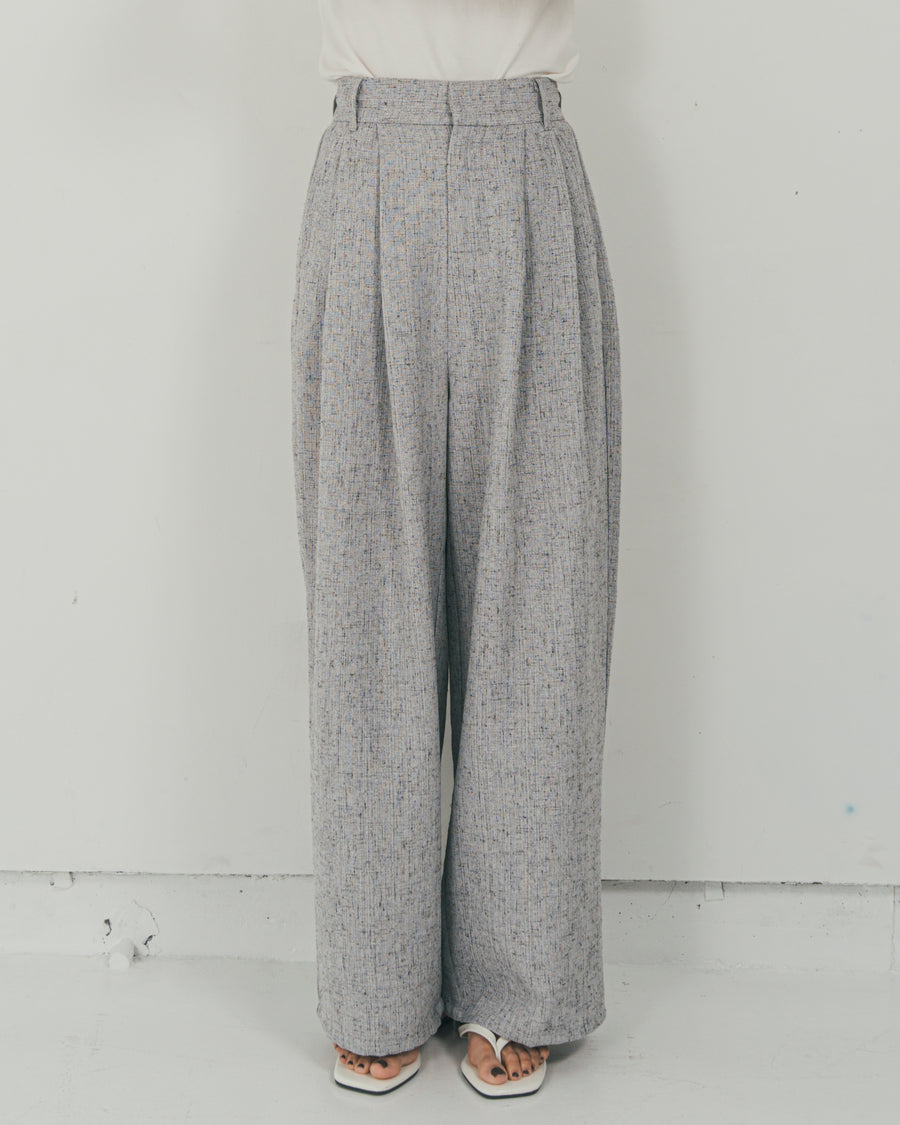 Tweedダブルタックパンツ