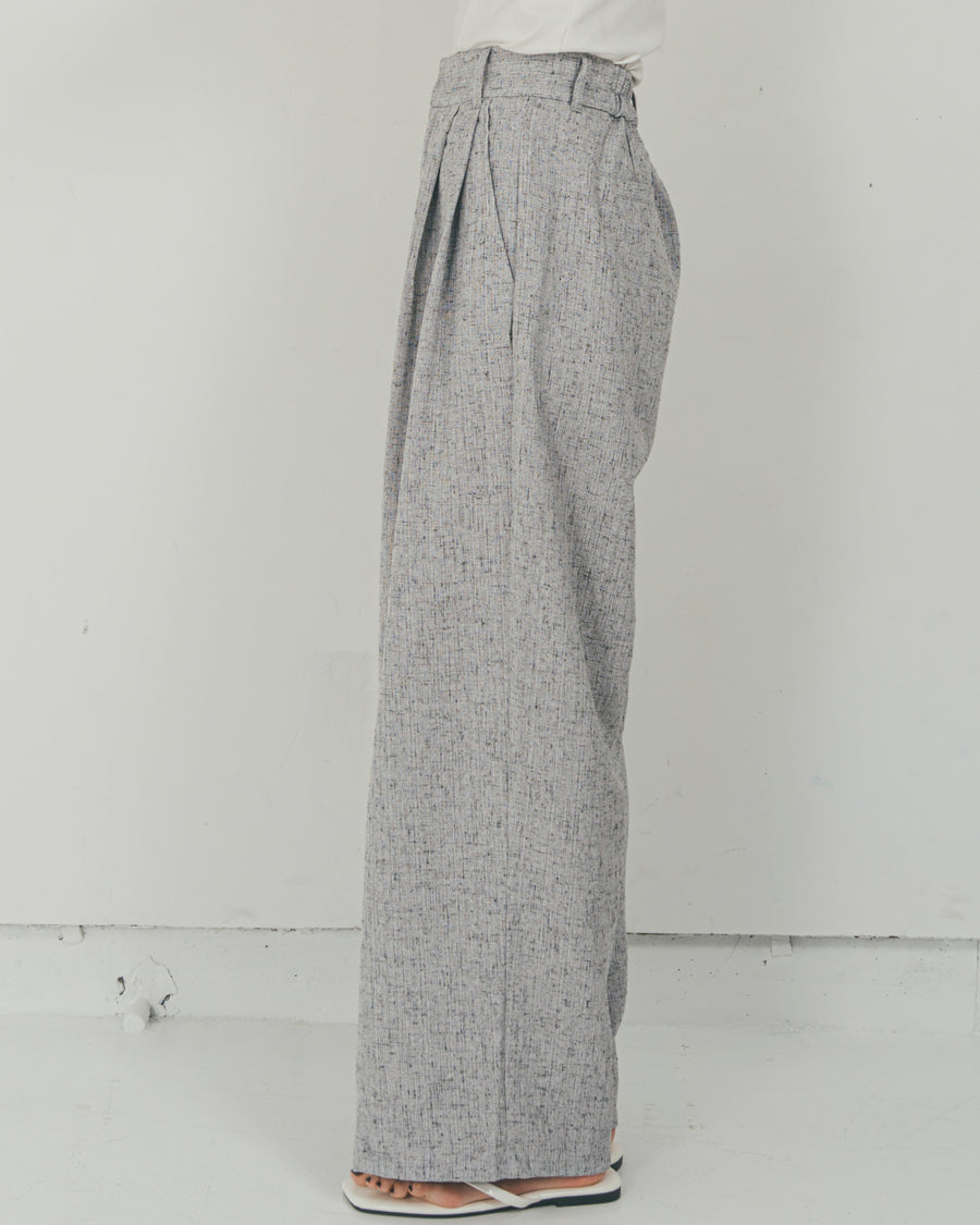 Tweedダブルタックパンツ
