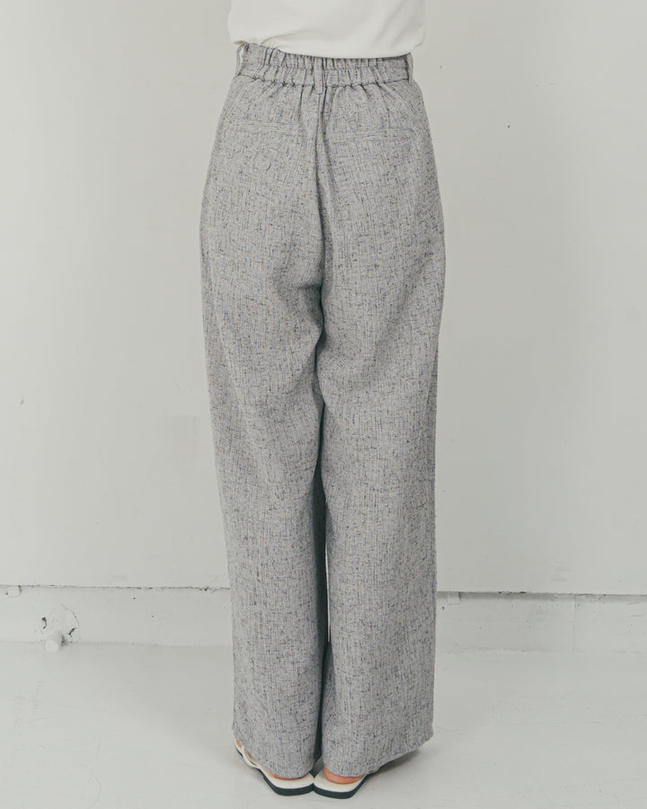 ［SET］Clear Sheer オーバーシャツ + Tweedダブルタックパンツ（2SET）