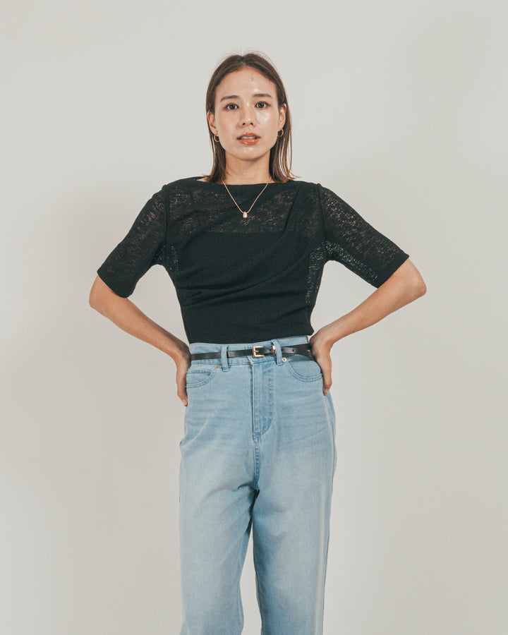 ［SET］カットレース ドレープTee + 接触冷感 10oz裾レースデニム（2SET）
