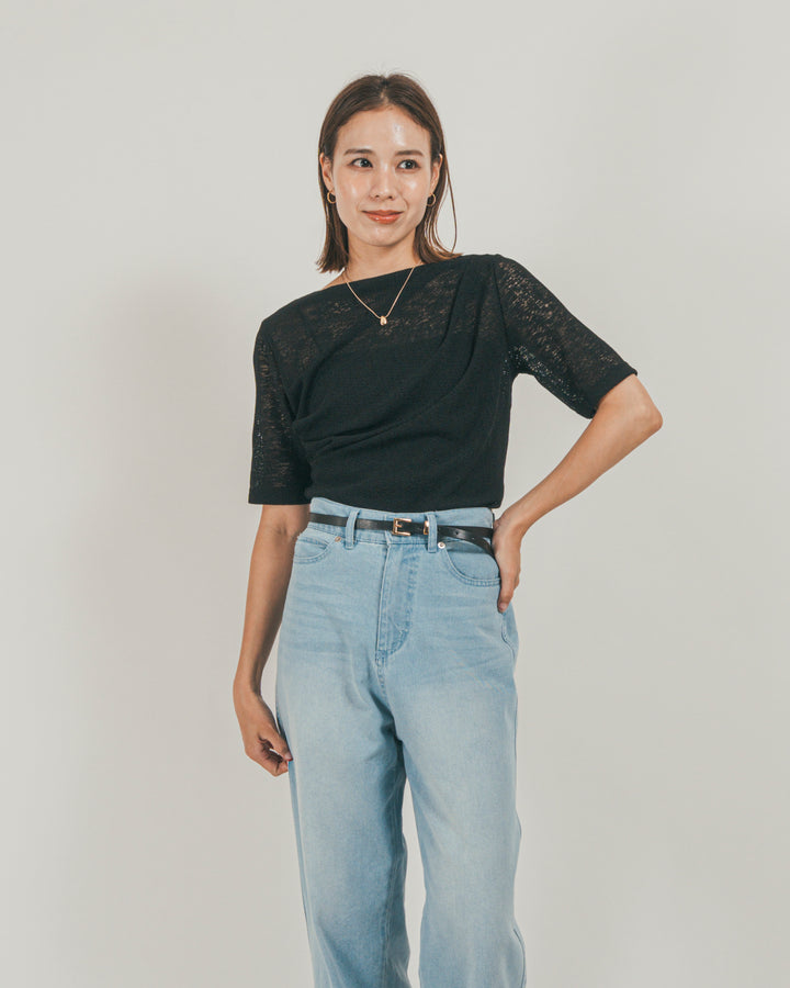 ［SET］カットレース ドレープTee + 接触冷感 10oz裾レースデニム（2SET）
