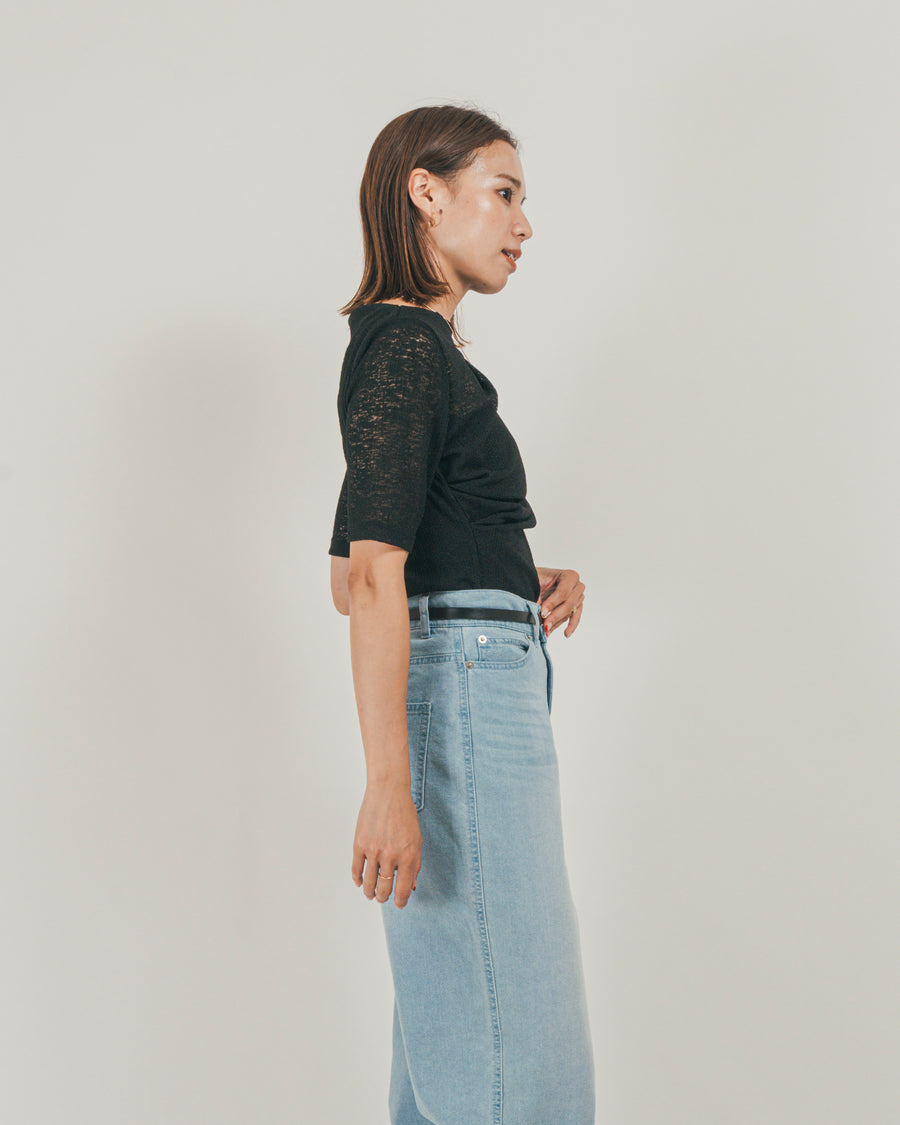 ［SET］カットレース ドレープTee + 接触冷感 10oz裾レースデニム（2SET）