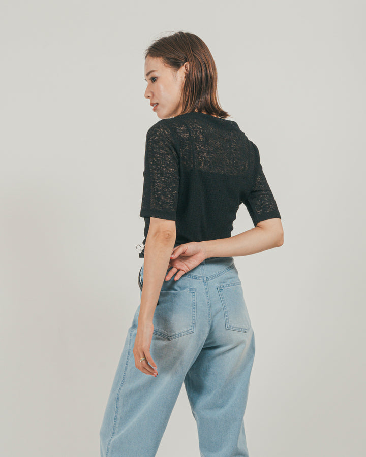 ［SET］カットレース ドレープTee + 接触冷感 10oz裾レースデニム（2SET）