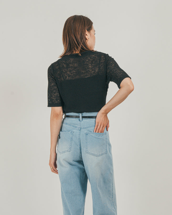 ［SET］カットレース ドレープTee + 接触冷感 10oz裾レースデニム（2SET）