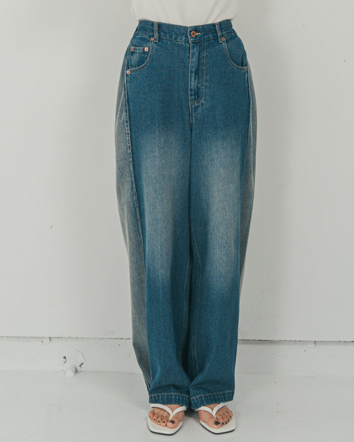 10oz サイドタック リラックスデニムパンツ