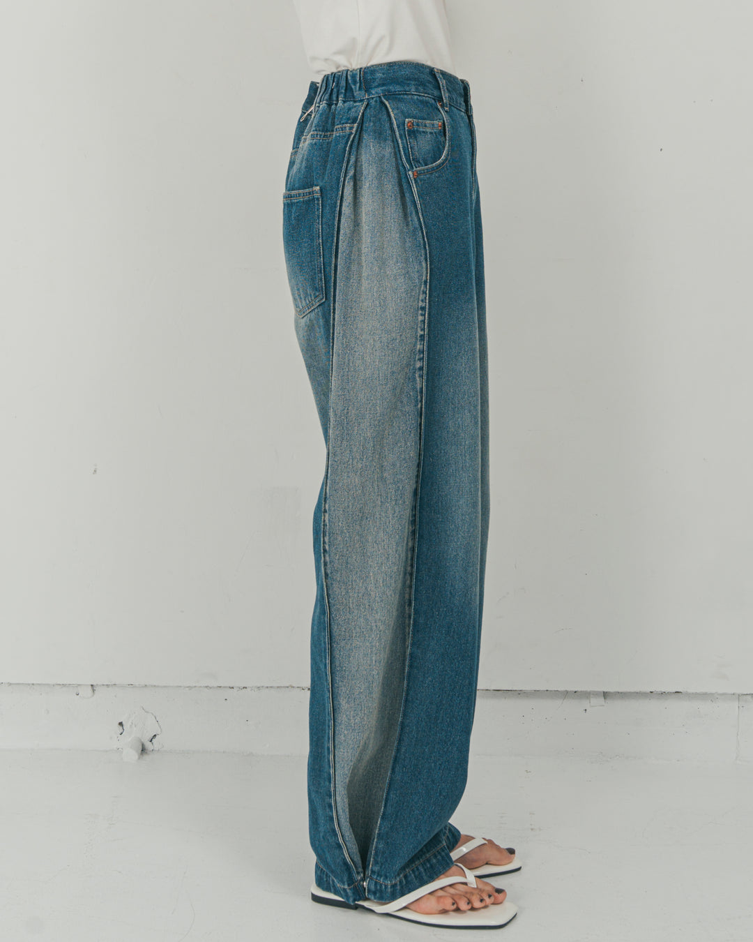 10oz サイドタック リラックスデニムパンツ