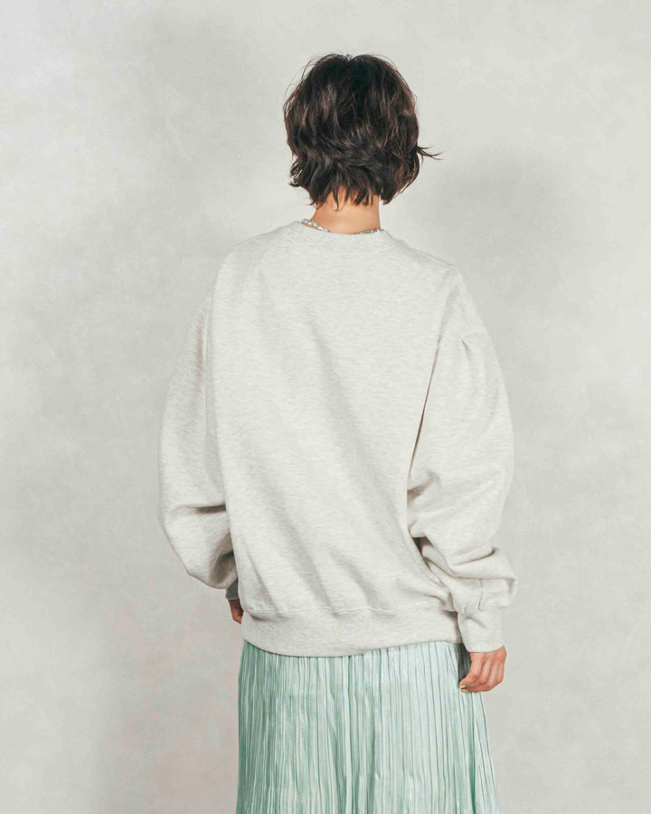 ［SET］裏起毛フロッキーLogoスウェット+シャイニーサテンプリーツスカート（2SET）