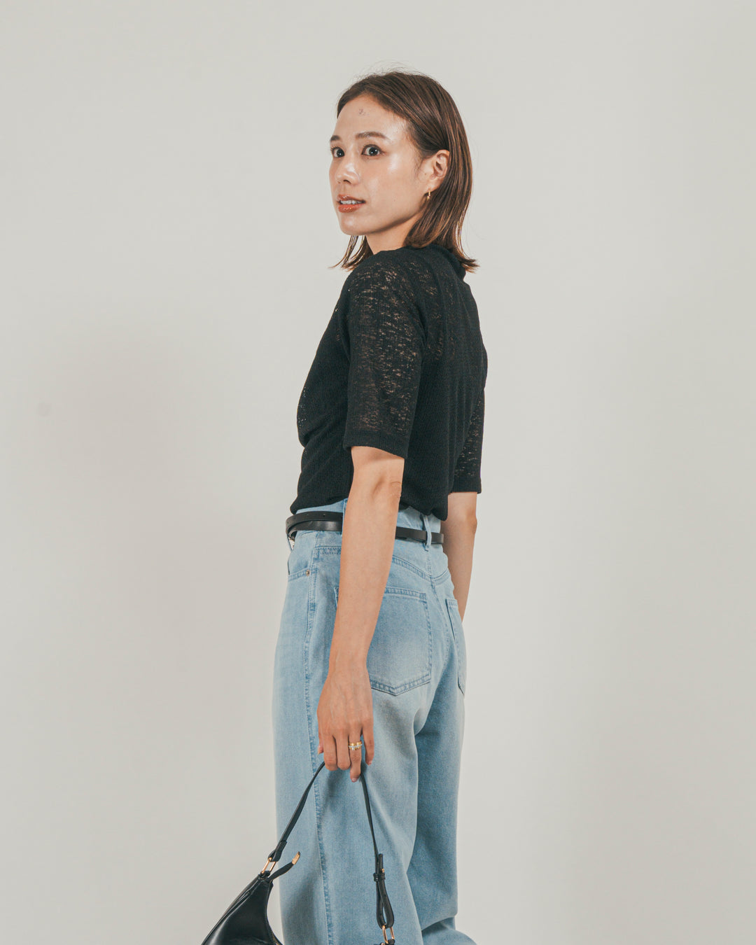 ［SET］カットレース ドレープTee + 接触冷感 10oz裾レースデニム（2SET）