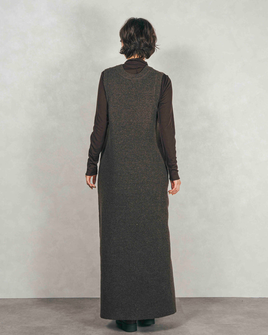 メランジKnitロングワンピース