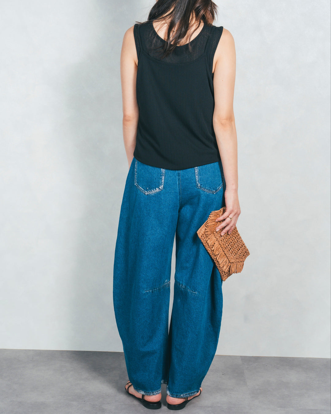 ［SET］2-Way バルーンヘムキャミタンク+ハクデザインカーブデニム（2SET）