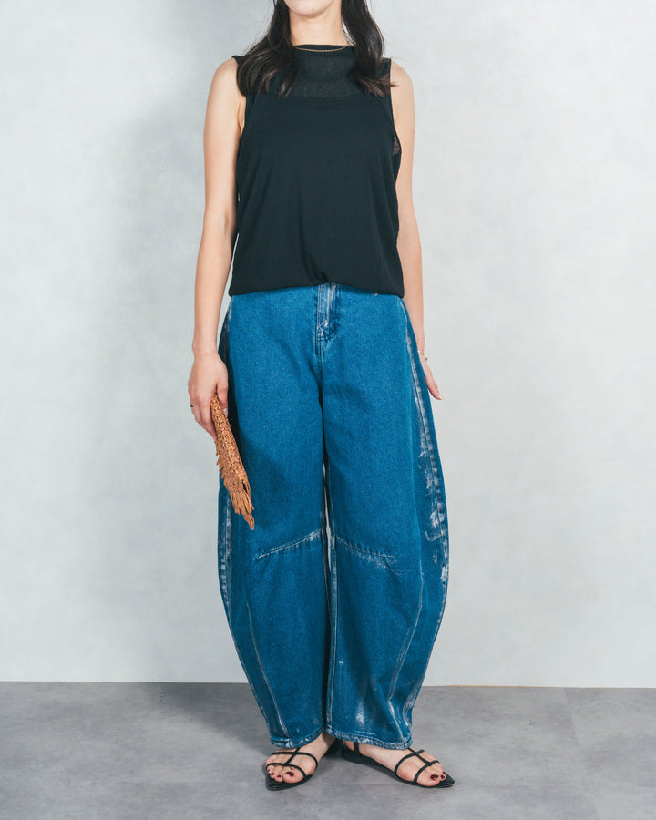 ［SET］2-Way バルーンヘムキャミタンク+ハクデザインカーブデニム（2SET）